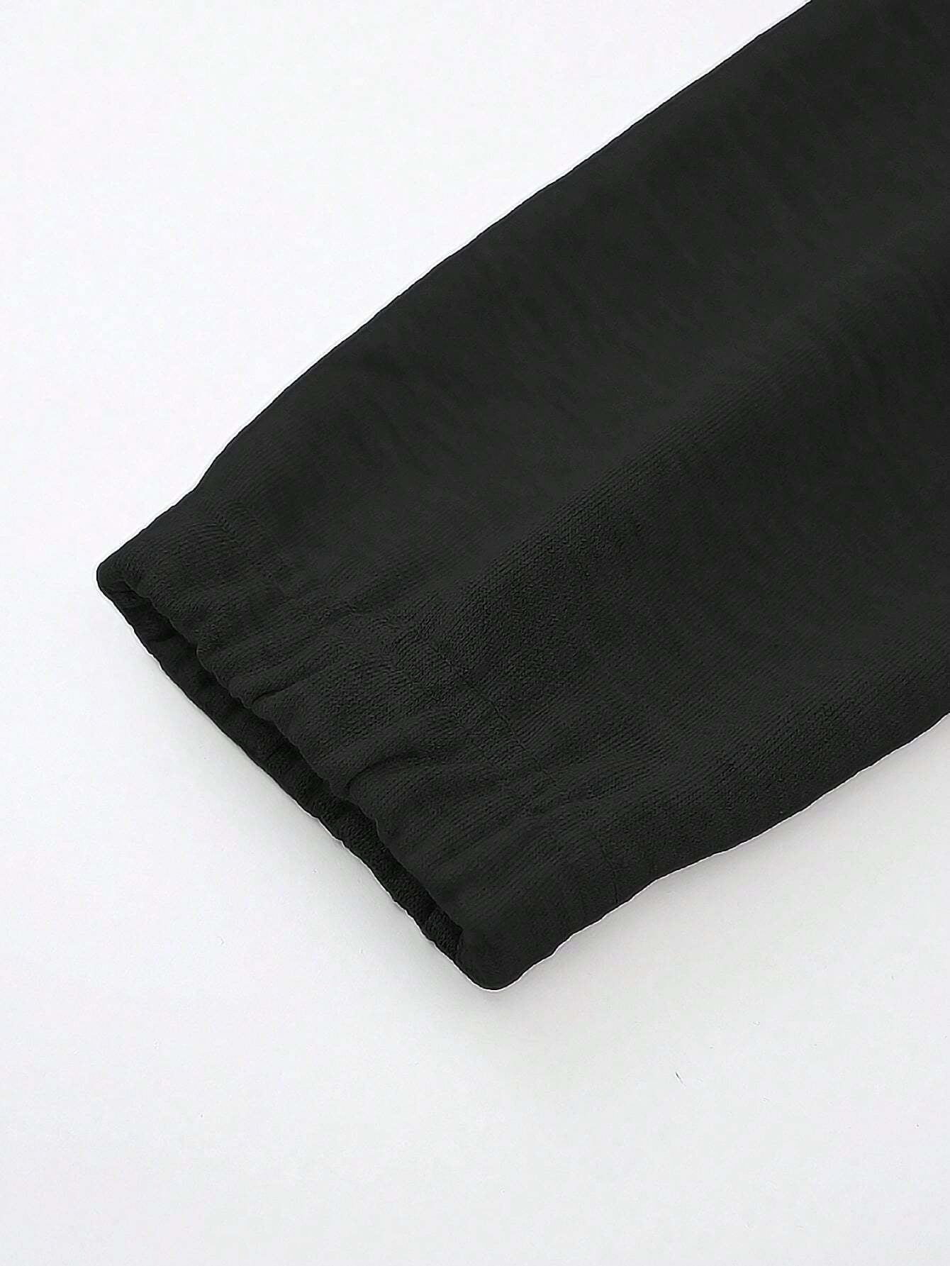 Manfinity Hypemode Men Letter Graphic Quarter Zipper Drop Shoulder Loose Sweatshirt without Tee, Light Grey Letter Long Sleeve Casual Mock Neck Sweatshirt, for Friends, Husband, Boyfriend Gifts, Back to School