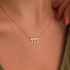 444 666 777 Angel Number Necklace Devil Angel 999 222 111 Necklace for Women Collares Chain Stainless Steel Minimalist Jewelry